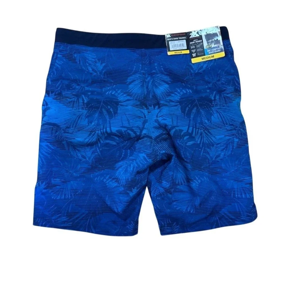 ZeroXposur Men Swim Trunks M Navy Blue Swim Shorts UV Protection resort vacation